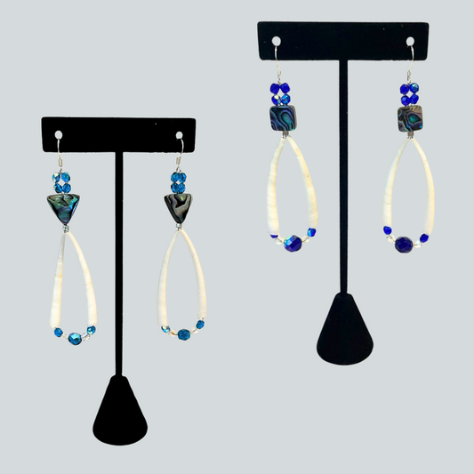 Dentalium and Abalone Earrings