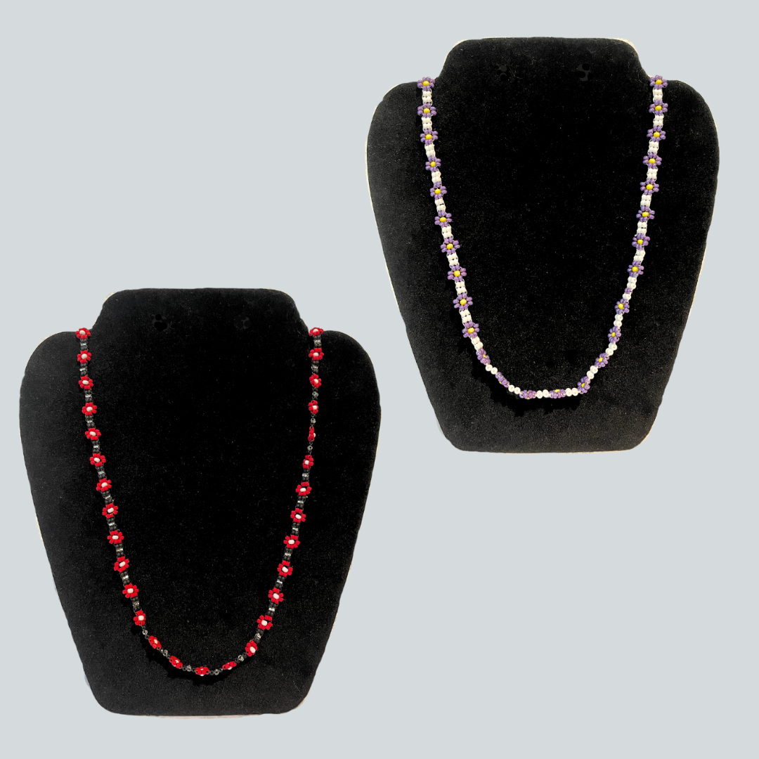 Beaded Flower Necklace