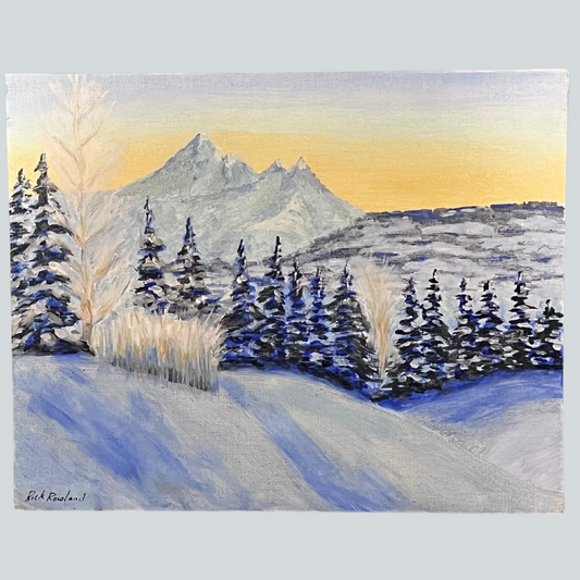 RJR $133 Snowy Mountains Oil Painting