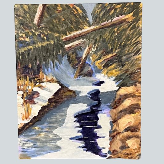 RJR $133 Mc Que Creek Spring Oil Painting