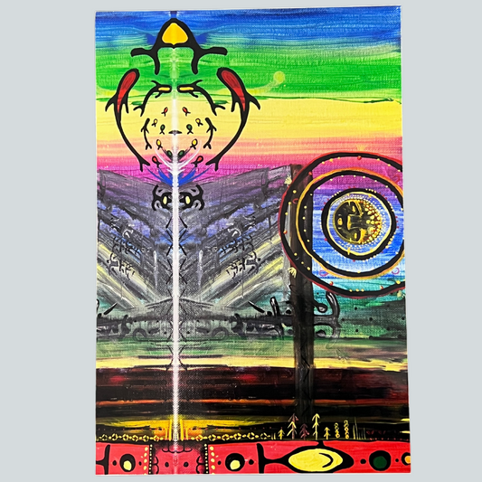 HS-O $ 65 Rainbow Petroglyphs Print 8X12