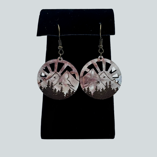 BST-O $20 Circle Wood Earrings