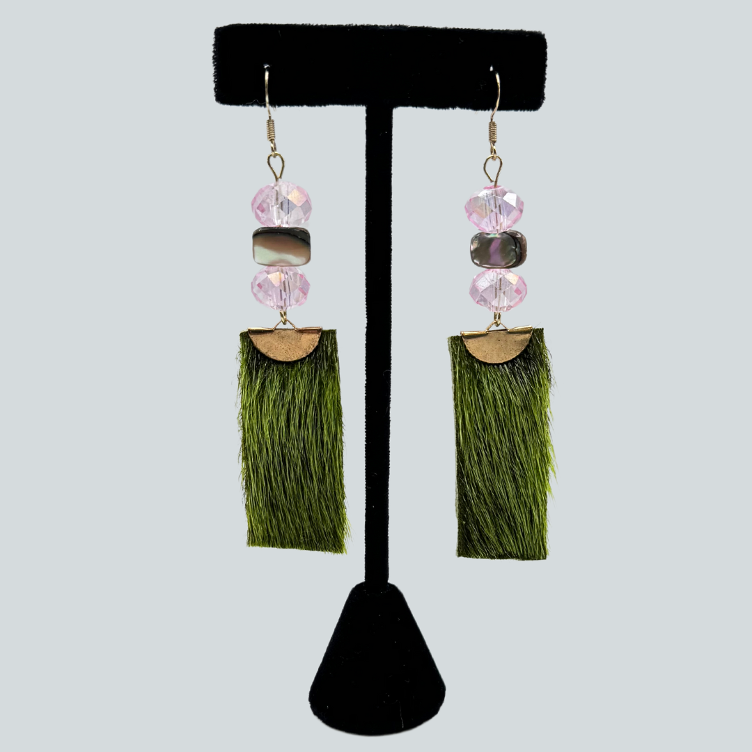 DV-O Green Seal Skin Earrings