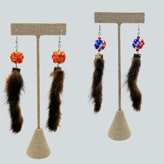 MS $87 Sea Otter Fur Strip Earring