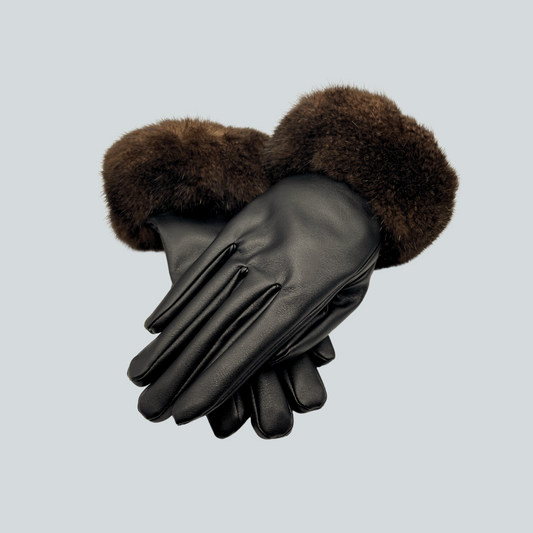 RJ-O $234 Sea Otter & Leather Gloves